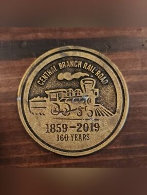 Central Branch Railroad Limited Edition Brass Collector Coin